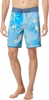 Шорты для плавания Surfsilk с фестонами 19 дюймов Quiksilver, цвет Azure Blue
