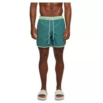 Шорты для плавания Urban Classics Retro, зеленый