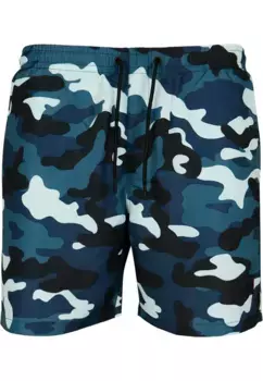 Шорты для плавания URBAN CLASSICS " Urban Classics Men's Camo Swim Shorts", синий