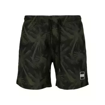 Шорты для плавания URBAN CLASSICS " Urban Classics Men's Pattern Swim Shorts", цвет Palm/Olive