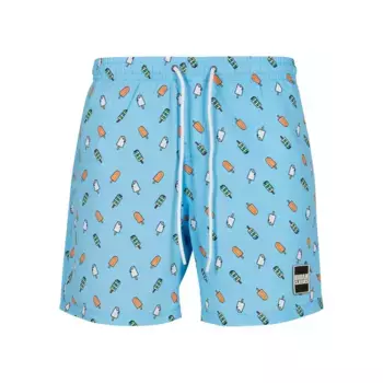 Шорты для плавания URBAN CLASSICS " Urban Classics Men's Pattern Swim Shorts", голубой