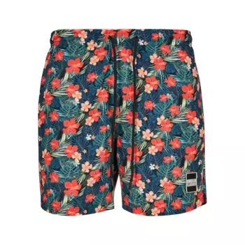 Шорты для плавания URBAN CLASSICS " Urban Classics Men's Pattern Swim Shorts", цвет Blk/Tropical