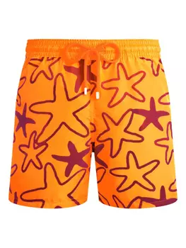 Шорты для плавания Vilebrequin Flocked Starlettes, оранжевый