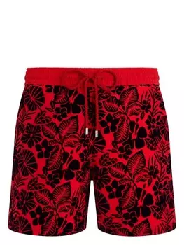 Шорты для плавания Vilebrequin с цветочным узором, красный