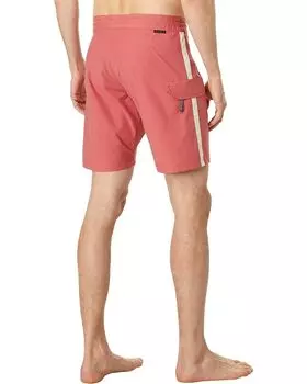 Шорты для плавания VISSLA Trip Out 17.5" Boardshorts, цвет Red Wash