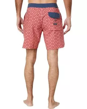 Шорты для плавания VISSLA Washout 17.5" Boardshorts, цвет Coral Fade