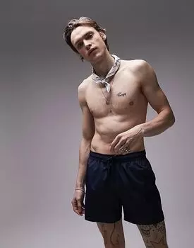 Шорты для плавания в темно-синем цвете Topman