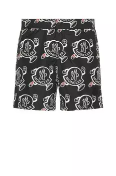 Шорты для плавния Swimwear Moncler, черный