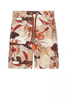 Шорты для плавния Swimwear Moncler, оранжевый/бордовый