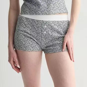 Шорты для сна на пуговицах спереди для юниоров Harper & Ivy, цвет gray floral