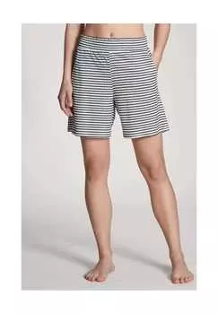 Шорты для сна в полоску Calida, цвет 339 dark lapis bl