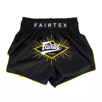 Шорты для тайского бокса Fairtex BS1903, размер XXL, черный