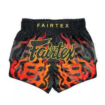 Шорты для тайского бокса Fairtex BS1921, размер 5XL, черный/красный