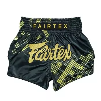 Шорты для тайского бокса Fairtex BS1931, размер 5XL, черный/золотой