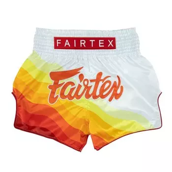 Шорты для тайского бокса Fairtex BS1932, размер XS, белый/красный
