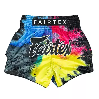 Шорты для тайского бокса Fairtex Bs1938 Black Acid Jazz, размер 3XL, мультиколор