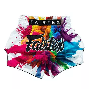 Шорты для тайского бокса Fairtex Bs1939 White Funky Soul, размер 3XL, мультиколор