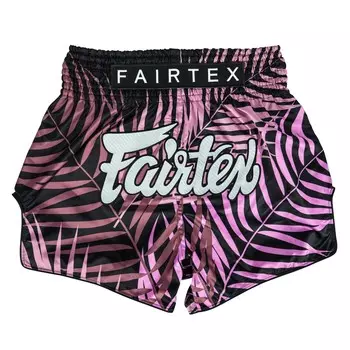 Шорты для тайского бокса Fairtex Bs1943 Forbidden Forest, размер 5XL, черный/розовый