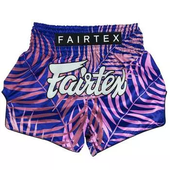 Шорты для тайского бокса Fairtex Bs1944 Enchanted Jungle, размер XS, синий/розовый