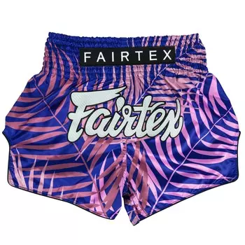 Шорты для тайского бокса Fairtex Bs1944 Enchanted Jungle, размер XXL, синий/розовый