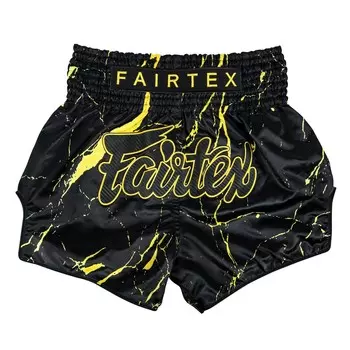 Шорты для тайского бокса Fairtex Bs1947 Black Marble, размер 3XL, черный