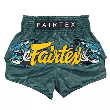 Шорты для тайского бокса Fairtex BS1952, размер S, темно-зеленый