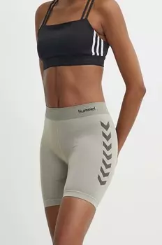 Шорты для тренировок First бесшовные Hummel, бежевый