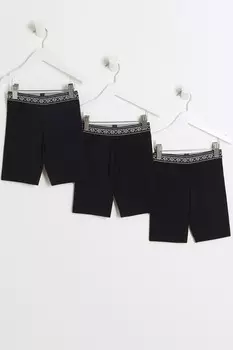 Шорты для велоспорта для девочек, пояс, 100% хлопок River Island, черный