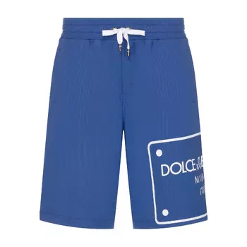 Шорты Dolce & Gabbana Printed Cotton, темно-синий