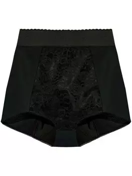 Шорты Dolce & Gabbana с цветочным кружевом и вставками, черный