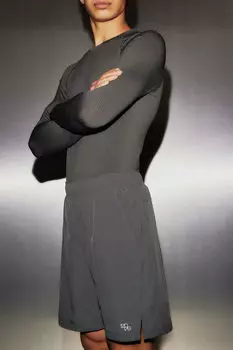 Шорты drymove training, тянущиеся в четырех направлениях H&M, серый