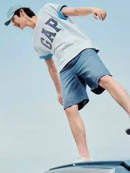 Шорты джинсовые Gap мужские, темно-синий