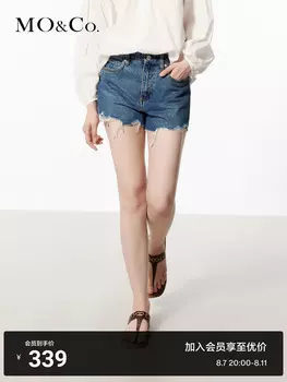 Шорты джинсовые Moco Moanke с потертостями, синий