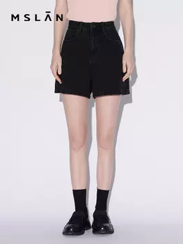 Шорты джинсовые Mslan с принтом, кремовый