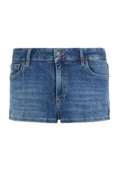 Шорты джинсовые «Нора», пятикарманные, карманные с заклепками, женские TOMMY Jeans, цвет Denim Medium