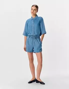 Шорты джинсовые Object светло-голубого цвета