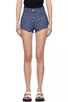 Шорты джинсовые с монограммой Slim fit 72 den Givenchy, синий