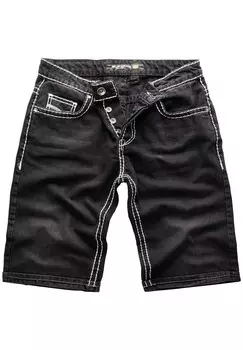 Шорты джинсовые шорты с толстым швом стандартной посадки Rock Creek, черный