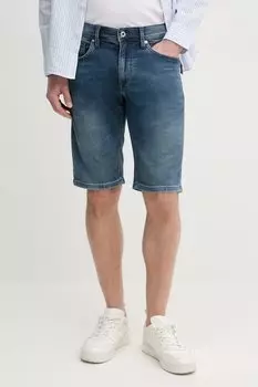 Шорты джинсовые Slim Gymdigо Short Track Pepe Jeans, темно-синий