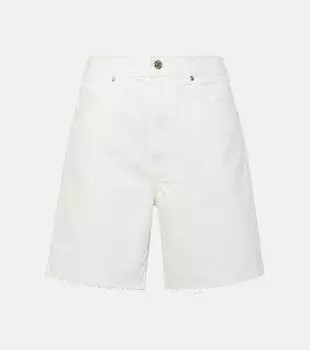 Шорты джинсовые завышенные Russel Nili Lotan, кремовый