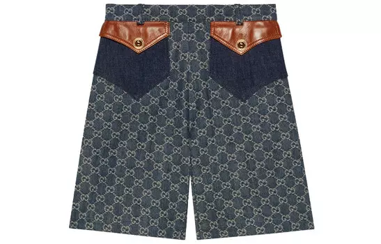 Шорты джинсовые женские Gucci, темно-синий