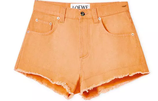 Шорты джинсовые женские Loewe, оранжевый