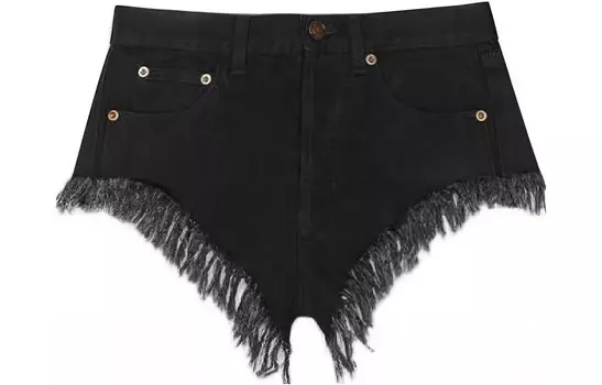 Шорты джинсовые женские Saint Laurent, черный