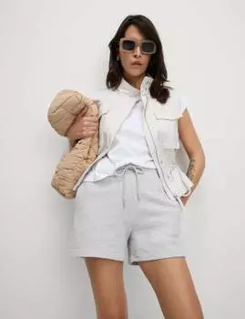 Шорты-джоггеры из хлопкового трикотажа с высоким содержанием хлопка Marks & Spencer, цвет Mid grey marl