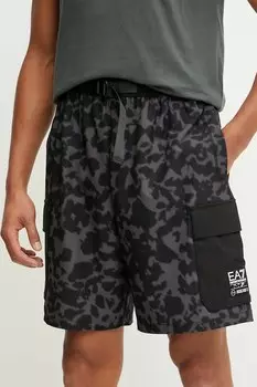 Шорты Ea7 Emporio Armani, коричневый