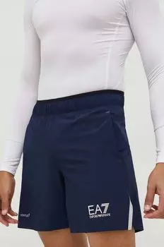 Шорты EA7 Emporio Armani, темно-синий
