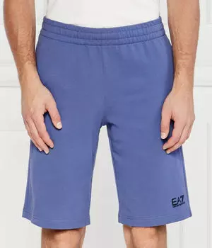 Шорты Ea7 Regular Fit с логотипом, синий