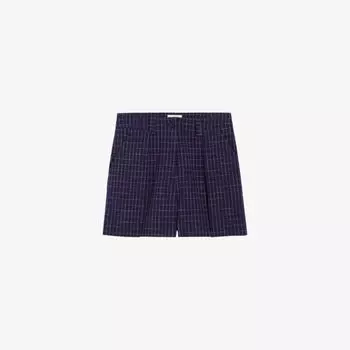 Шорты eden в клетку из эластичной ткани Claudie Pierlot, цвет bleus