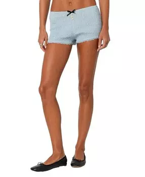 Шорты Edikted Saffron с мятыми краями, синий