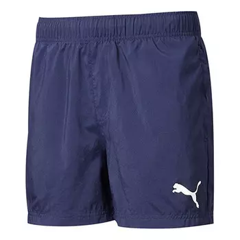 Шорты embossed logo fleece shorts 'blue white' Puma, синий